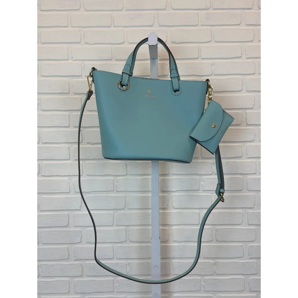 Nanette Lepore Teal Tote Crossbody Bag With Coin Pouch One Size